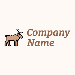 Deer logo on a Seashell background - Animaux & Animaux de compagnie