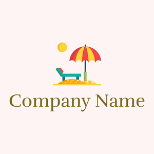 Beach logo on a Snow background - Voyage & Hotel