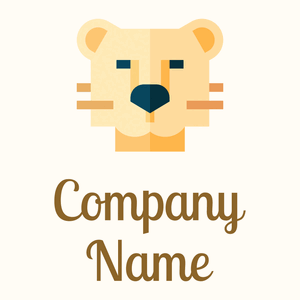 Tiger logo on a Floral White background - Tiere & Haustiere