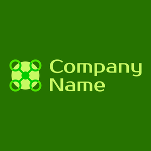 Shape on a Green background - Abstract