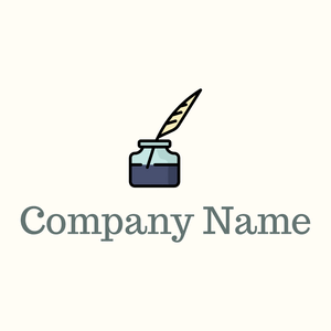 Quill logo on a Floral White background - Domaine des communications