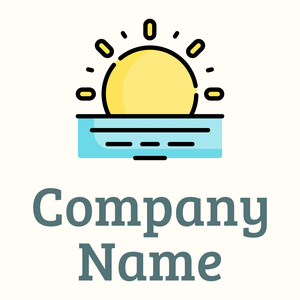 Morning logo on a Floral White background - Abstrait