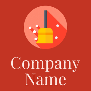 Brush logo on a Fire Brick background - Limpieza & Mantenimiento
