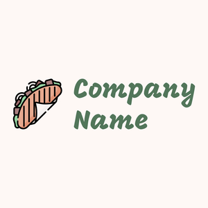 Doner kebab logo on a Seashell background - Comida & Bebida
