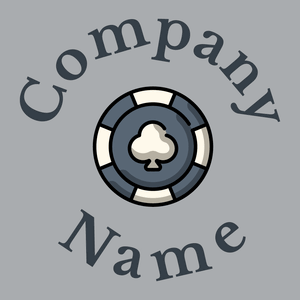 Casino chip logo on a Gull Grey background - Entretenimento & Artes