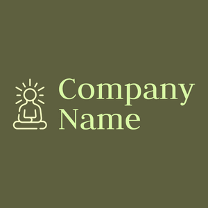 Meditation logo on a Verdigris background - Religion et spiritualité
