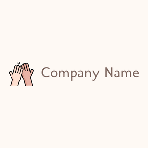 High five logo on a Seashell background - Abstrait