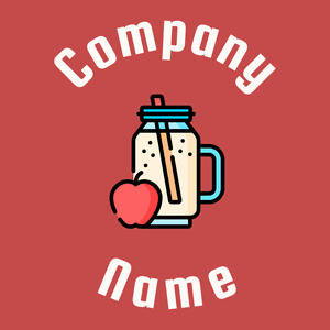 Apple juice logo on a Sunset background - Comida & Bebida