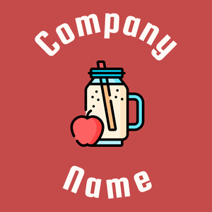 Apple juice logo on a Sunset background - Cibo & Bevande