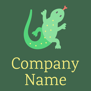 Lizard logo on a Stromboli background - Dieren/huisdieren