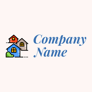 Real estate logo on a Snow background - Immobilier & Hypothèque