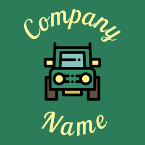 Jeep logo on a Sea Green background - Automobile & Véhicule