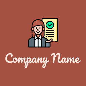 Consultant logo on a brown background - Negócios & Consultoria