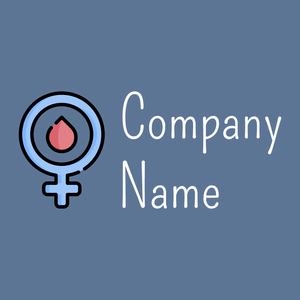 Menstruation logo on a Waikawa Grey background - Medisch & Farmaceutisch