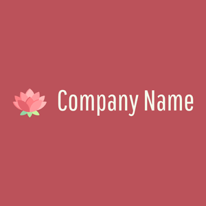 Lotus flower logo on a Blush background - Fiori