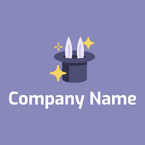 Rabbit logo on a Wild Blue Yonder background - Tiere & Haustiere