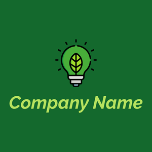 Light bulb logo on a Fun Green background - Abstract