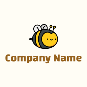 Sunglow Bee on a Floral White background - Animales & Animales de compañía