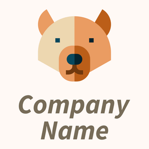 Wolf logo on a Seashell background - Animali & Cuccioli