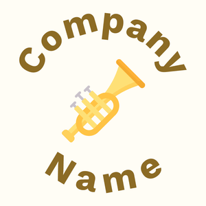 Trumpet on a Floral White background