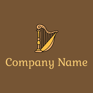 Harp logo on a Shingle Fawn background - Unterhaltung & Kunst