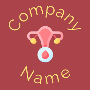 Menstruation logo on a Roof Terracotta background - Hospital & Farmácia