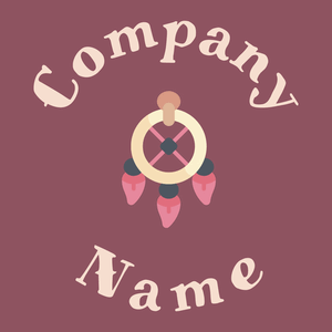 Dreamcatcher logo on a Cannon Pink background - Abstrakt