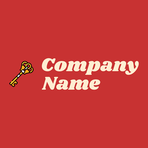 Key logo on a Persian Red background - Abstracto