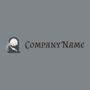 Grim reaper logo on a Aluminium background - Religión
