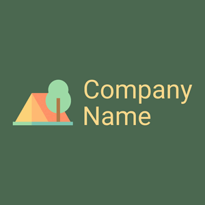 Tent logo on a Mineral Green background - Abstrakt
