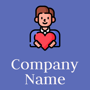 Compassion logo on a Chetwode Blue background - Abstracto