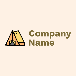 Tent Camping logo on a Seashell background - Automóveis & Veículos