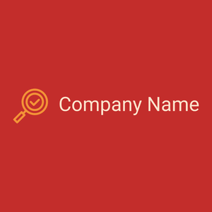 Checked logo on a Persian Red background - Abstracto