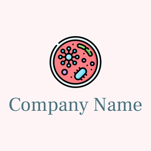 Microbiology logo on a Snow background - Medicina & Farmacia