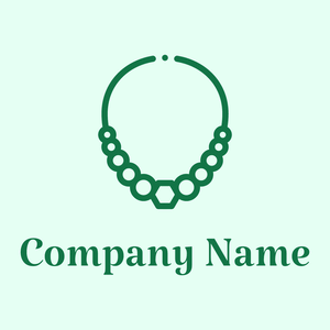 Necklace logo on a Mint Cream background - Moda & Belleza