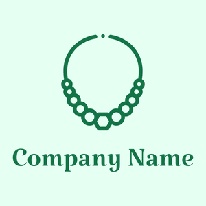 Necklace logo on a Mint Cream background - Moda & Bellezza