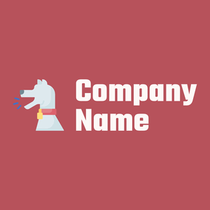 Dog logo on a Blush background - Animais e Pets