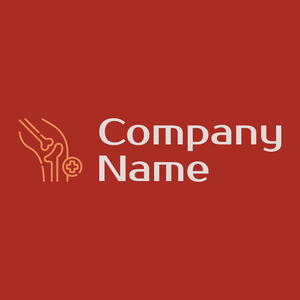 Orthopedics logo on a Fire Brick background - Hospital & Farmácia