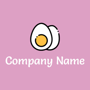 Boiled egg logo on a Plum background - Agricultura
