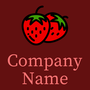 Strawberry logo on a Falu Red background - Environmental & Green