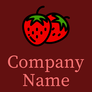 Strawberry logo on a Falu Red background - Environnement & Écologie