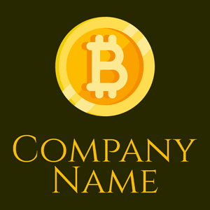 Bitcoin logo on a Dark Green background - Negócios & Consultoria