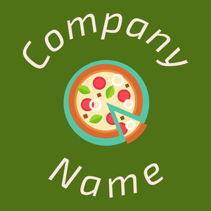 Pizza logo on a Olive Drab background - Nourriture & Boisson