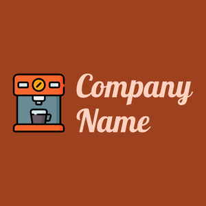 Coffee machine logo on a Rich Gold background - Nourriture & Boisson