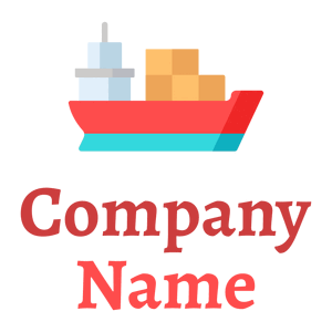 Cargo ship logo on a White background - Abstrato