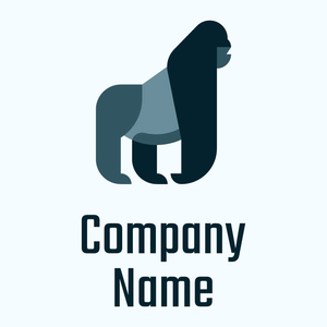 Gorilla logo on a Alice Blue background - Tiere & Haustiere