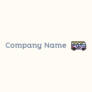 Hippie logo on a Floral White background - Abstrato