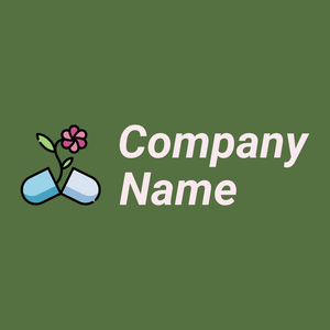 Pill logo on a Chalet Green background - Medical & Farmacia