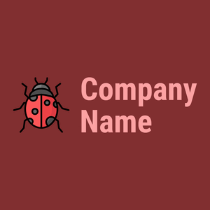Ladybug logo on a Paprika background - Animais e Pets