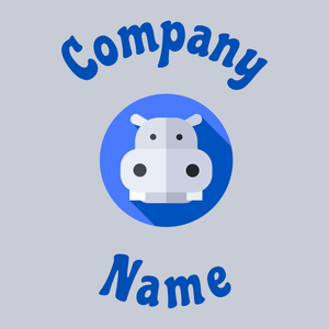 Hippopotamus logo on a Link Water background - Animales & Animales de compañía